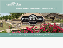 Tablet Screenshot of cameronplaceapartments.com